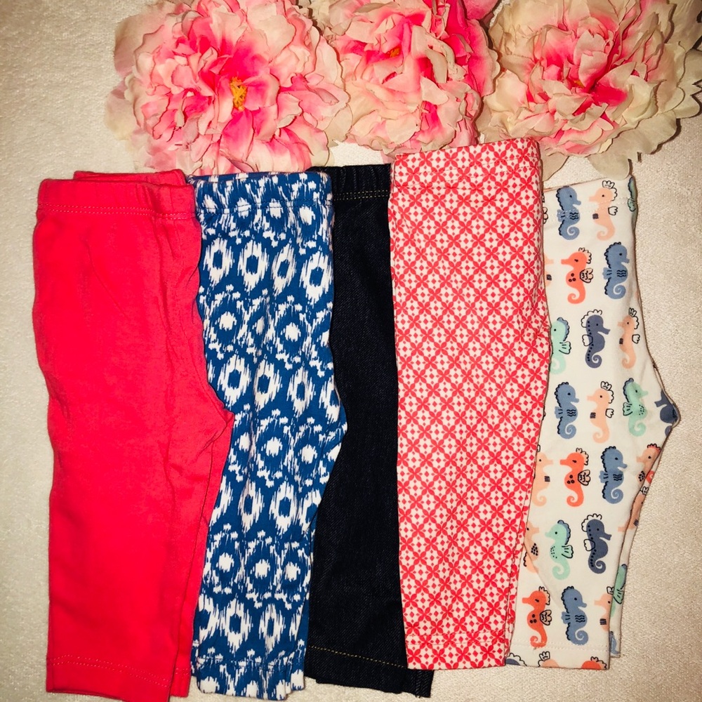 SALE 🎉🎉Clothes lot 5 leggings baby girl 3mths